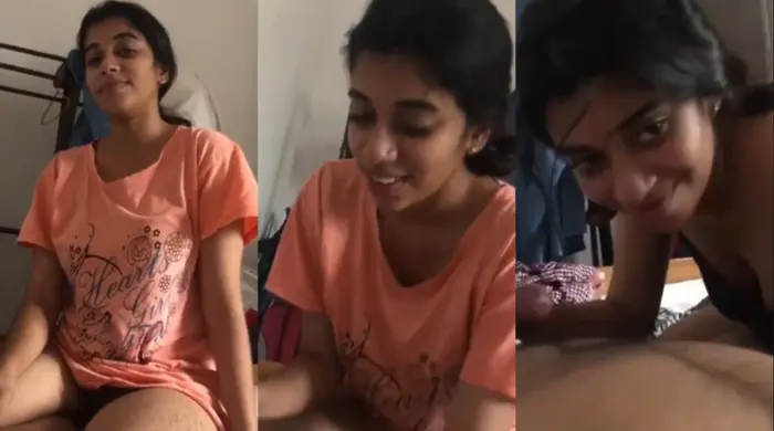 Mallu Super Cute Teen GF Sucking Hard Video HD