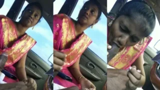 Tamil Young Girl Blowjob and Fucking inside the Car Video HD